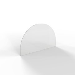 HS Flamingo sklo pod kamna - Oblouk 700x450 mm / R350 / 6 mm