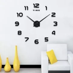 RUHHY 19928 3D nalepovací hodiny 130 cm černé