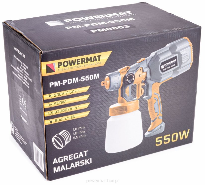 POWERMAT PM-PDM-550M Elektrická malířská pistole agregát 550W