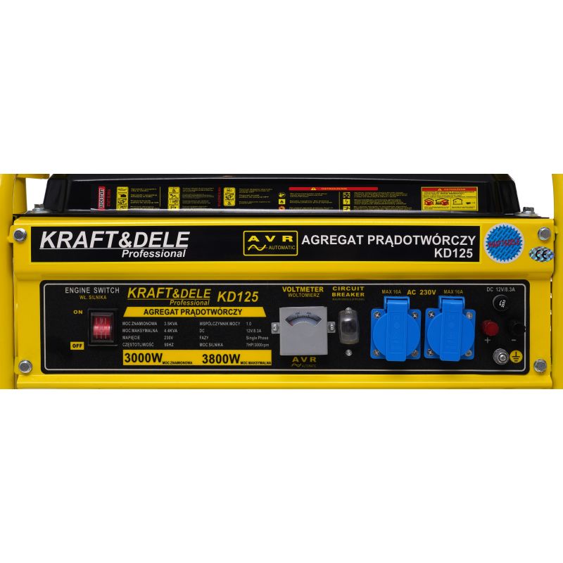 Kraft&Dele elektrocentrála 3800W 12V/230V KD125