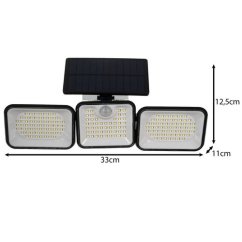 IZOKSIS 24889 Solární 180 LED osvětlení s čidlem pohybu a soumraku