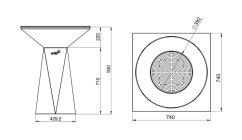 ARTISS Zahradní gril G1 BASIC Grafit s deskou z nerezové potravinářské oceli