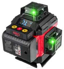 POWERMAT RTPLK0036 Křížový laser 4D zelený 360°
