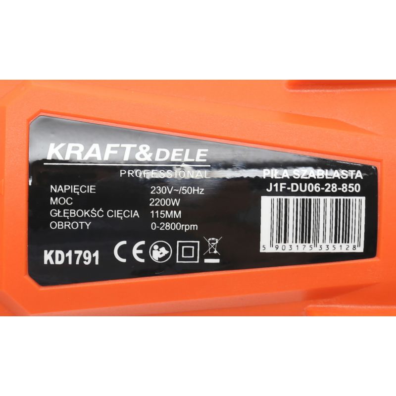 KRAFT&DELE Elektrická ocasní pila 2100W KD1791 - II. Jakost