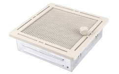 Krbová mřížka 16x16 cm, PREMIUM TREND krémový brokát s žaluzií
