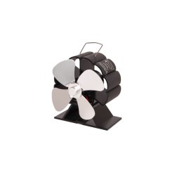 Ventilátor na kamna FLAMINGO čtyřlopatkový MINI, stříbrný