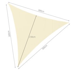 GARDLOV 23146 Stínová plachta 3x3x3 m béžová