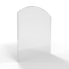 Sklo pod kamna - FLAMINGO Oblouk 1000x1200 mm, fazeta / R725 / 6 mm