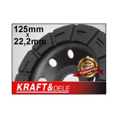 Kraft&Dele KD1958 diamantový U segmentový brusný kotouč 125x22,2x4mm M14