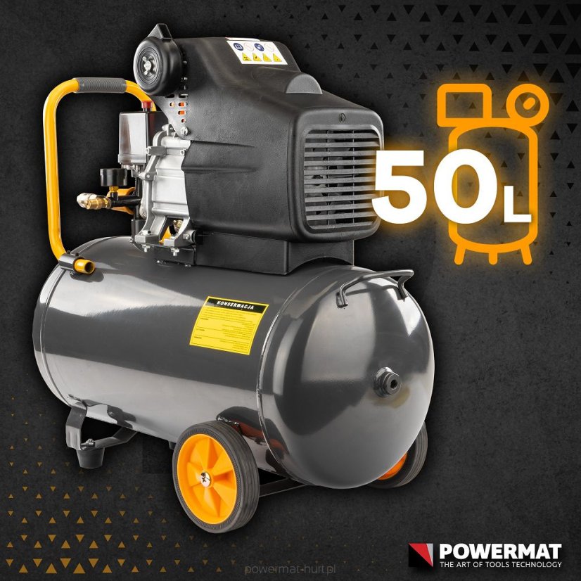 POWERMAT olejový kompresor 50l - PM-KO-50T