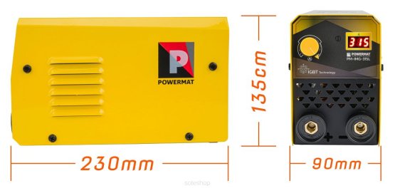 POWERMAT Invertorová svářečka LCD MMA 315A IGBT PM-IMG-315L