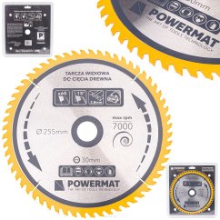 POWERMAT TDD-255x30x60Z Pilový kotouč na dřevo 255x30mm 60Z