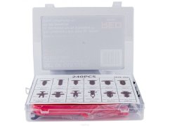 RED TECHNIC RTKST0098 Klipy a spony na čalounění 240ks