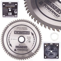 POWERMAT TDD-160x20x60Z Pilový kotouč na dřevo 160x20mm 60Z