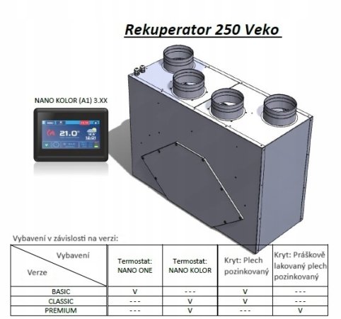 PRODMAX Rekuperátor VEKO 250 BASIC