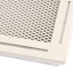 Krbová mřížka 16x16 cm, PREMIUM TREND krémový brokát s žaluzií
