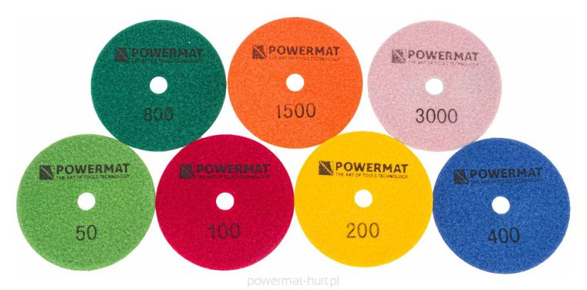 POWERMAT PM-DPP-100TM Sada brusných diamantových kotoučů 100x15mm