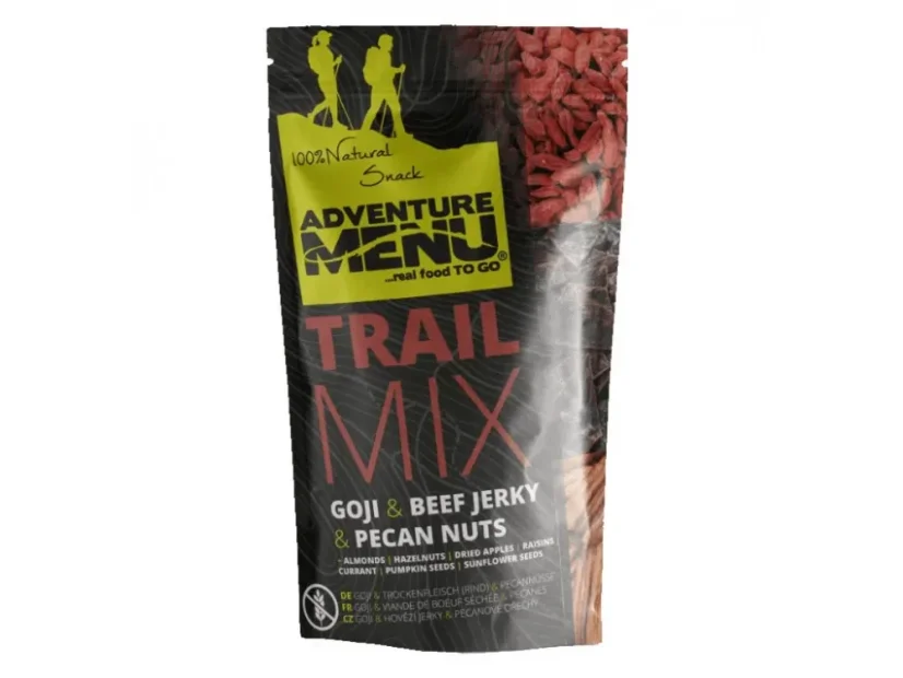 Adventure Menu trailmix - Goji | hovězí JERKY | pekanové ořechy 50g