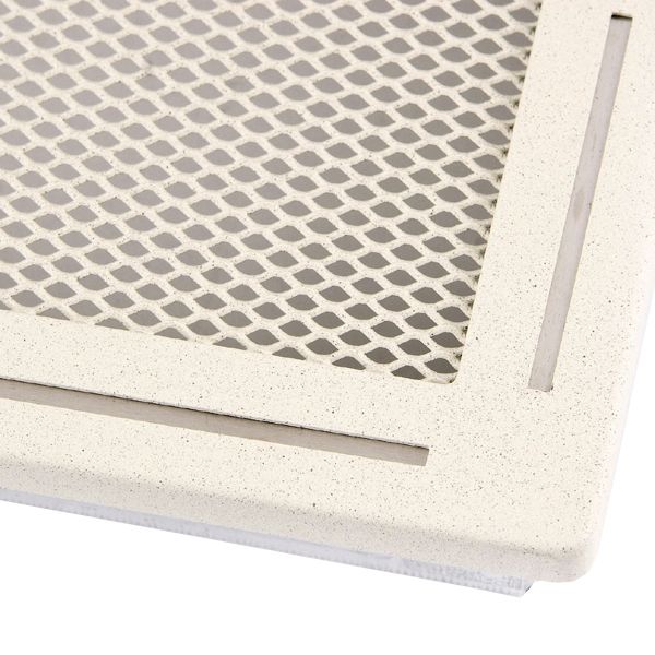 Krbová mřížka 16x16 cm, PREMIUM TREND krémový brokát s žaluzií