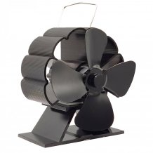 Ventilátor na kamna FLAMINGO čtyřlopatkový MINI, černý