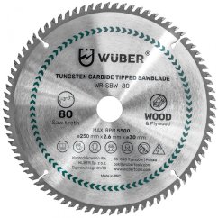 WUBER Pilový kotouč 250x2,6x30mm 80zubů W60074