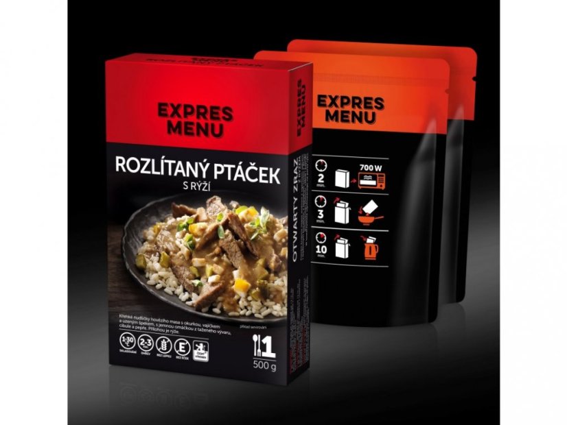 Expres Menu rozlítaný ptáček s rýží 1 porce 500g