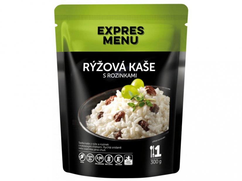 Expres Menu rýžová kaše s rozinkami 1 porce 300g