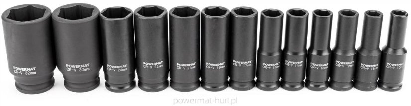 POWERMAT PM-ZNU-13-0.5T Sada rázových nástrčných klíčů 10-32mm 1/2"