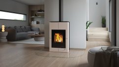 HS FLAMINGO krbová kamna AQUAFLAM VARIO SAPORO 11/5 kW - krémová