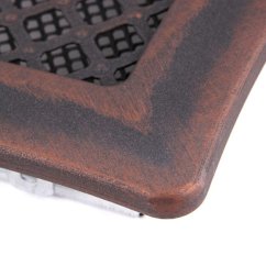 Krbová mřížka 16x16 cm, PREMIUM DECO měděná patina s žaluzií
