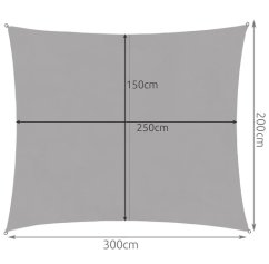 GARDLOV 23162 Stínová plachta 3x2 m šedá