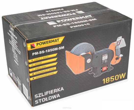 POWERMAT Stolní bruska 1850W 200/150mm PM-SS-1850M-SM