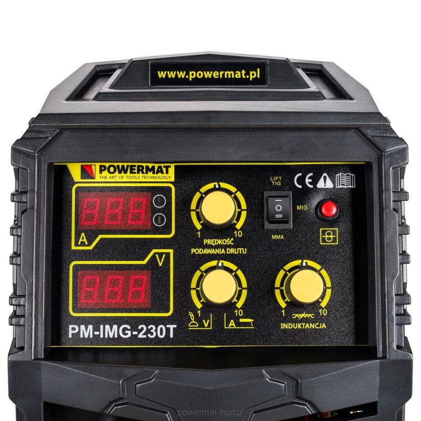 POWERMAT Invertorová svářečka 230A - MIG / MAG / TIG / MMA PM-IMG-230T